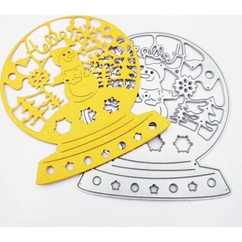 8.4x9.9cm Snowman crystal ball die Cutting dies metal crafts paper die-cutting /DIY embossing Easter Halloween Scrapbooking