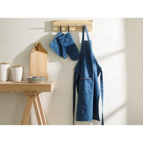 English Home Peggy Cotton 2'li Kitchen Set 20x20-19x30 Cm. Indigo Quality, Home Practical Auxiliary Equipment