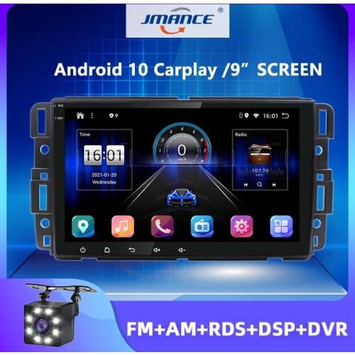 JMANCE Car Multimedia Player 2GB RAM 32GB ROM Android 10 Carplay For Chevrolet GMC Hummer Yukon Denali Acadia Car GPS Navigation