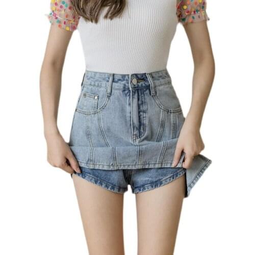 Cheap wholesale 2021 spring summer new fashion casual cute sexy women shorts outerwear woman female OL denim shorts Py1569