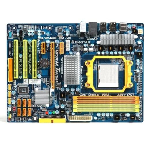 For Biostar TA790XE3 Original Used Desktop Motherboard Socket AM3 DDR3 SATA2 USB2.0