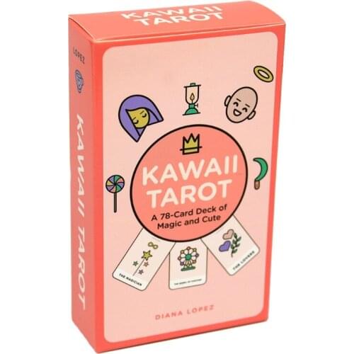Kawaii Tarot 78 Cards Deck of Magic and Cute Full English Oracle Card Family Party Board Game Divination Fate Tarot Card