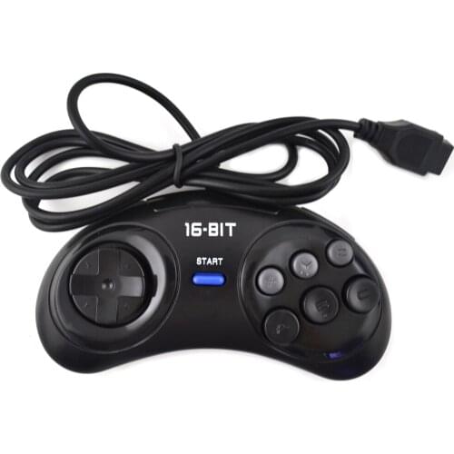 Classic Wired 6 Buttons Joypad Handle Game Controller For SEGA MD Game Accessories Universal Remote Control