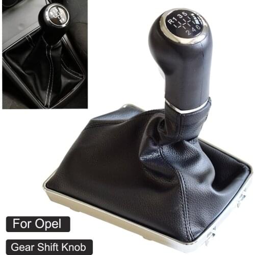 MT 5/6 Speed Gear Lever Shift Knob Leather Boot Case Collar For OPEL ASTRA III H 1.6 VAUXHALL 2004 2005 2006 2007 2008 2009 2010