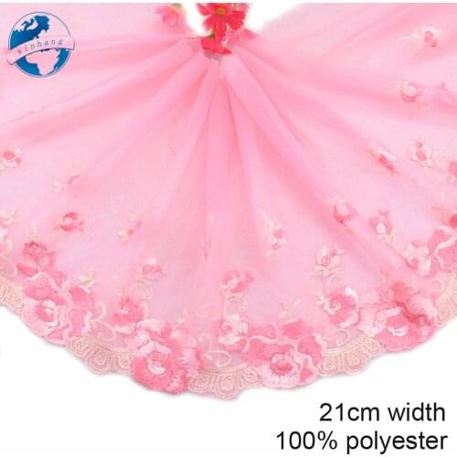 21cm polyester lace embroidery lace french lace ribbon fabric guipure diy trims sewing Accessories wedding decoration#4082