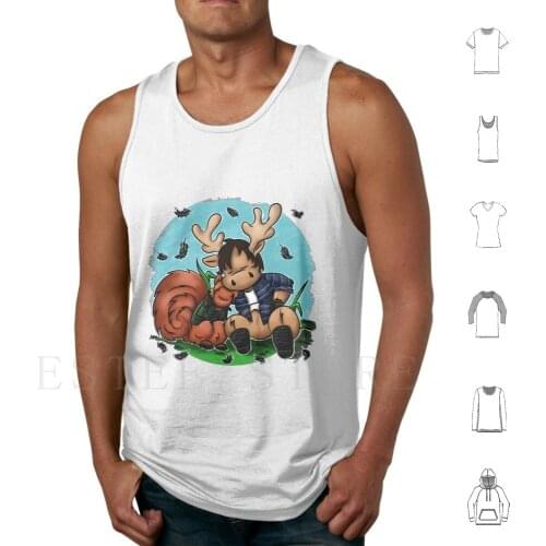 Moose And Squirrel Tank Tops Vest Supernatural Moose Squirrel Dean Sam Jared Jensen Cas