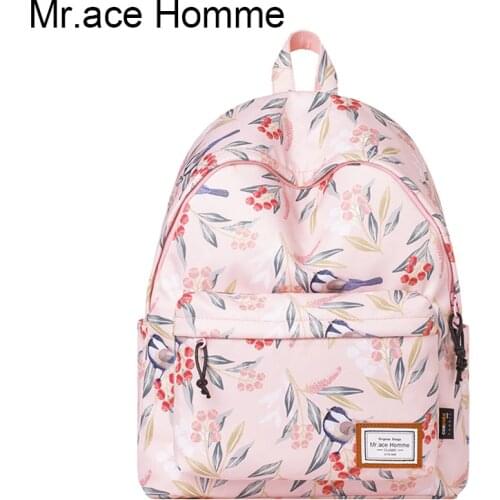 Mr．Ace Homme Women's Pink Backpacks