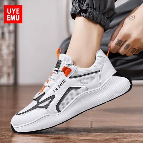 UYEEMU Mens Running Shoes 2021 New Summer Fashion Mesh Breathable Deodorant Leisure Increased Sports Wild Shoes Size 39-44 #T93