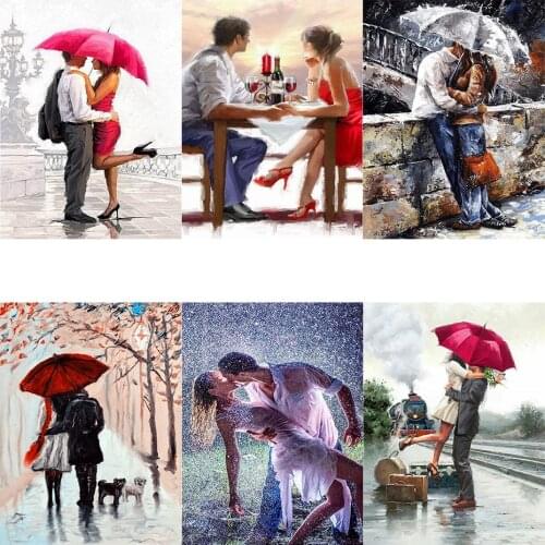 Hot Sale "Lover" Portrait Couple DIY Oil Painting Paints By Numbers Acrylic Paint Drawing On Canvas Wall Art HandPainted