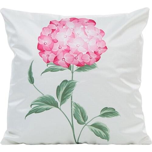 Country style beauty flower pattern home cushion covers 45*45cm no inner silk imitation coussin decoratif pillow covers X86