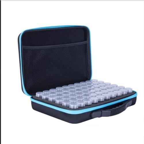 NEW 60 Bottles Diamond Painting Box Tool Container Storage Box Carry Case Holder Hand Bag Zipper Design Shockproof Durable