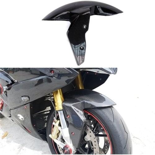 For BMW S1000RR 2009- Front Fender Splash Mud Dust Guard Mudguard ABS Carbon Fiber Color