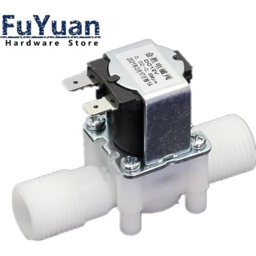 1/2" Plastic Solenoid Valve 12V 24V Normally Closed Water Inlet Flow Switch 1 Pcs Valve Water Control Diverter Device Hardware