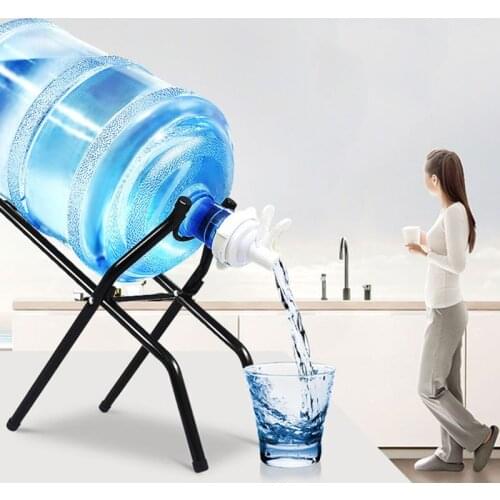 Bottled water stand Water Bottle Jug Dispenser Cooler Stand Rack Holder With Nozzle Valve Wooden Stick Foldable Bucket bracket