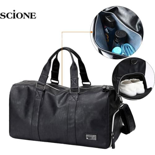 PU Dry Wet Gym Bag Travel Bags Fitness Training Luggage Women Men Shoulder Cossbody Traveling Handbag Sports Bag Travel XA115A