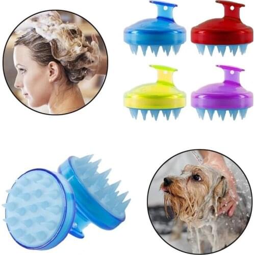 Silicone Hair Brush Shampoo Scalp Brush Comb Head Spa Slimming Massage Brush Body Hair Washing Comb Shower Bath Brush Dropship