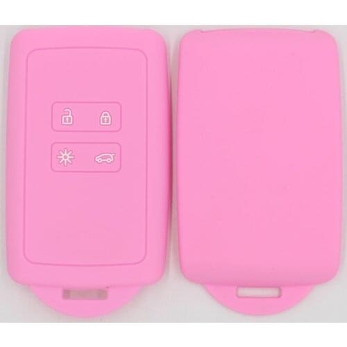 Silicone Car Key Cover Case for Renault 4 Buttons Kangoo DACIA Scenic Megane Sandero Captur Twingo Modus Remote Key Cover