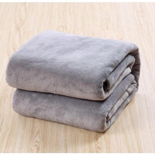Soild Color Flannel Blanket Super Warm Soft Blankets Mechanical Wash Throw On Sofa/Bed/ Travel Bedspread Home Bed Sofa Cover