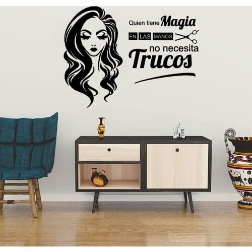 Hair&Beauty Salon Quote Hairstylists Hairdresser Wall Decal Vinyl Barbershop Sticker Decoration Poster Removable Murals DW10401