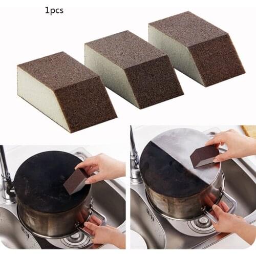 Magic Sponge Eraser Rust Remover Brush Dish Pot Cleaning Brush Sponge Emery Descaling Clean Rub Pot Kitchen Tools Gadgets
