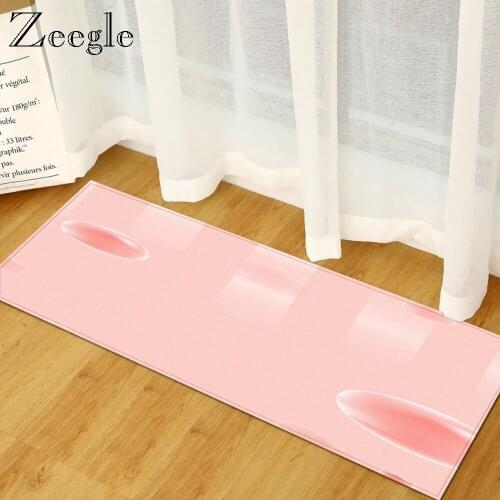 Zeegle Carpet Anti Slip Kitchen Rug Absorbent Living Room Carpet Bedside Carpet Mat Hallway Floor Rug Flannel Kids Room Area Rug