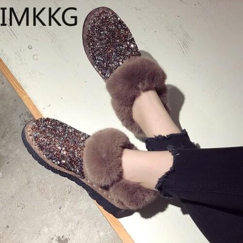 HOT Women Boots Winter Shoes Plus Size Hot Platform Female Warm Botas Mujer 2019 Booties Ankle For Women Snow Boots Black