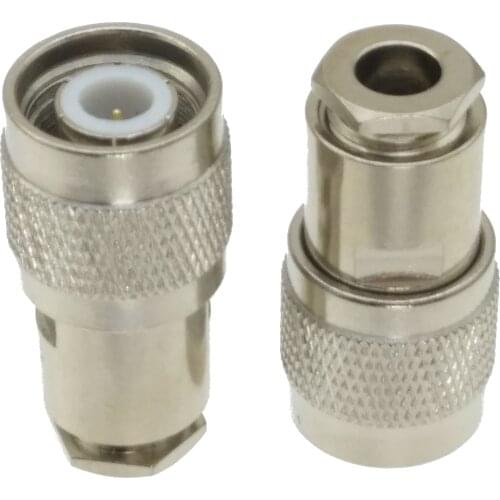 10pcs Connector TNC male Plug clamp for RG58 RG142 LMR195 RG400 RF COAXIAL
