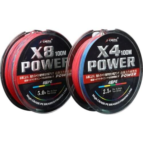 2pcs Braid Fishing Line 100M 4/8 Strands Multifilament Fishing Wire Carp Fishing 10-120lb Linha Multifilamento Wire Pesca Tackle