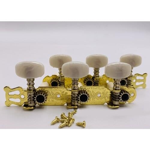 3L/3R Classical Guitar String Tuners Keys Machine Heads Tuning Pegs with Mount Screws Three Connections Tuning Pegs Replacement