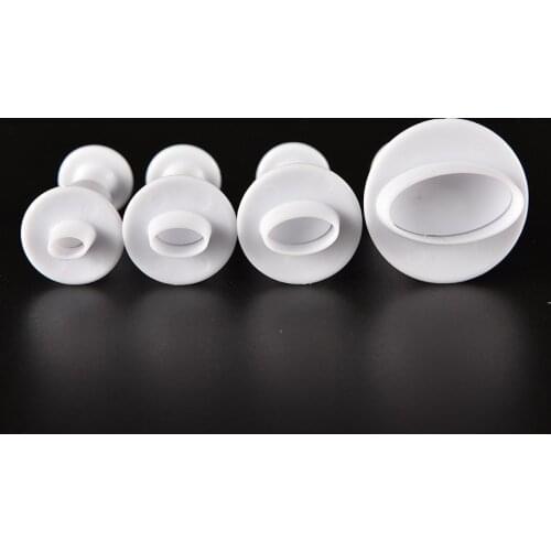 4pcs/set Oval Cookie Plunger Cutter cookie cutters Embossing Fondant Chocolate Mold cake tools