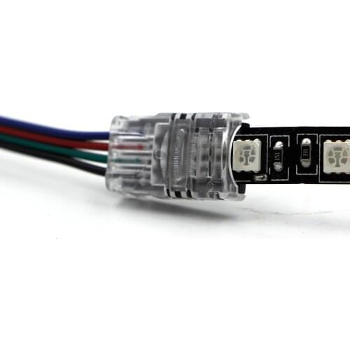 5pcs 2/4pin L Type LED Strip solderless Angle Corner Connector for RGB single color 3528 5050 Strip Light Wire Terminal Splice