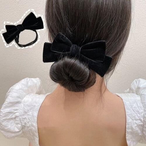 Bow Hair Accessories Magic Bun Maker Girl Donut Device Quick Messy Women Pearl Hair Bands French DIY Hairstyle Headband Tools