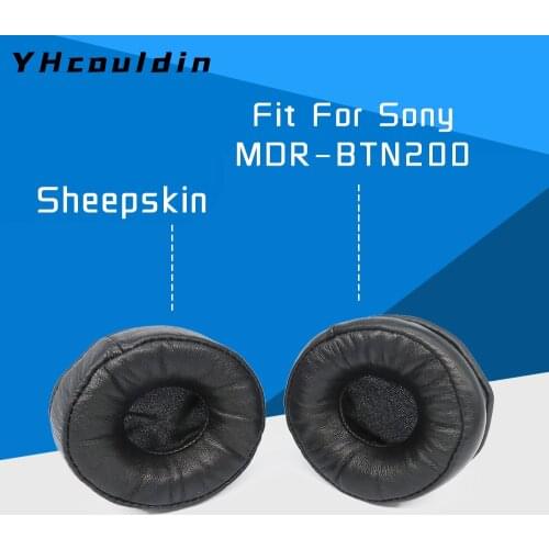 Sheepskin Earpads for Sony MDR BTN200 Headphone Accessaries Replacemnt Ear Cushions Pads Genuine Real Leather Memory Foam