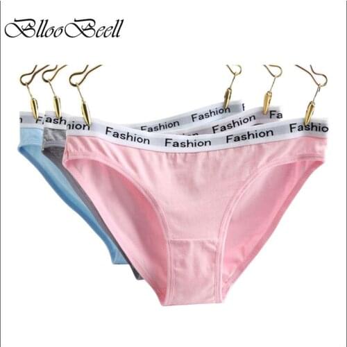 BllooBeell Womens Cotton Underwear Sexy Panties for Women Girls Briefs Low Rise Female Underpants Lingerie Plus Size M-3XL