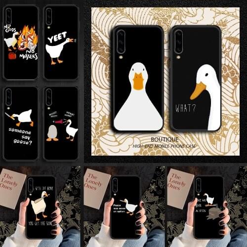 Untitled Goose Game duck Phone case For Samsung Galaxy A 3 5 7 8 10 20 21 30 40 50 51 70 71 E S 2016 2018 4G black 3D cell cover