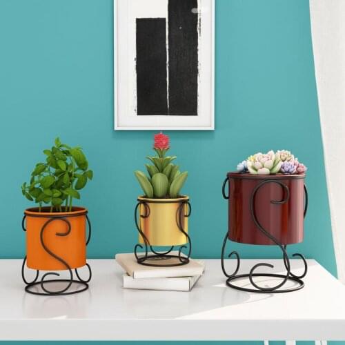 Flower Pot Simple Creative Plant Pot Wrought Iron Living Room Indoor Potted Flower Pot Stand Nordic Luxury Desktop Flower Stand