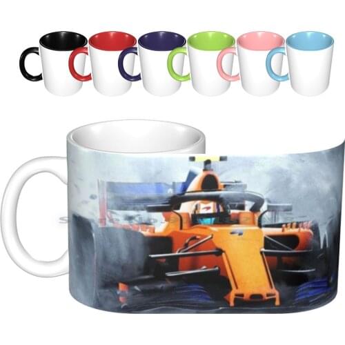 Lando Norris Mclaren Wet Race Ceramic Mugs Coffee Cups Milk Tea Mug Mclaren Lando Norris Carlos Sainz Orange Black Uk Britain