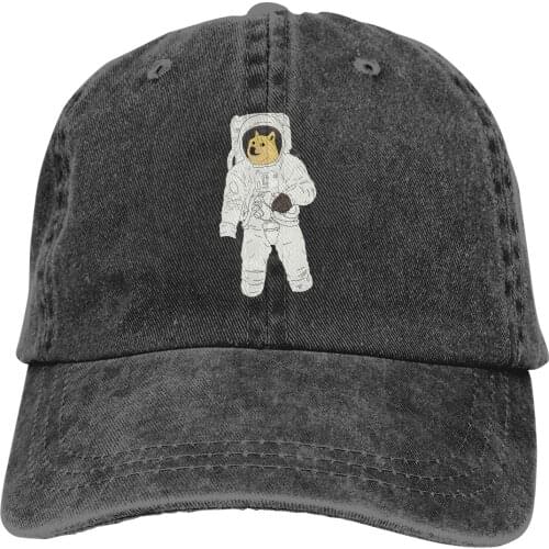 Space Doge Classic T-Shirt Baseball Cap Men Dogecoin Funny Bitcoin Caps colors Women Summer Snapback Caps