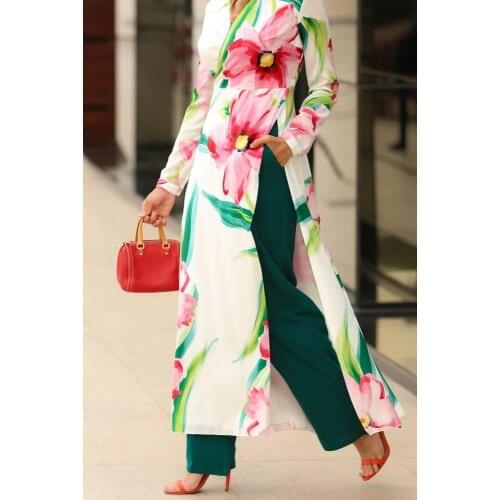 Two Piece Sets Tops Dresses Pants Women Turkey Muslim Split Abaya Moroccan Kaftan Islamic Clothing Dress Sets Musulman Ensembles