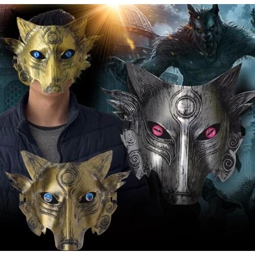 Werewolf Wolf Mask Masquerade Cosplay Props Movie Theme Halloween Party Supplies Y4UD