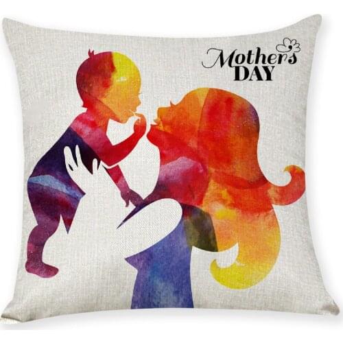 Mothers Day Throw Pillow Case Cushion Covers for Home Sofa Chair Decorative Pillowcases