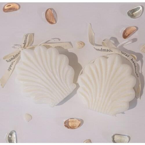 2021 New 3D Seashell Shell Scented Candle Silicone Mould Cake Decoration Tool Durable Silicone Scallop DIY Craft Fondant Mold
