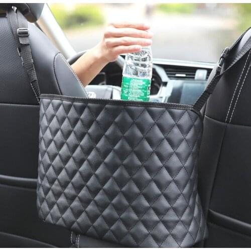 Car Seat Compartment Large Space Storage Net Car Bag Pocket Storage Hanging Cortical Waterproof Bag Car Supplies Rhomboid Style