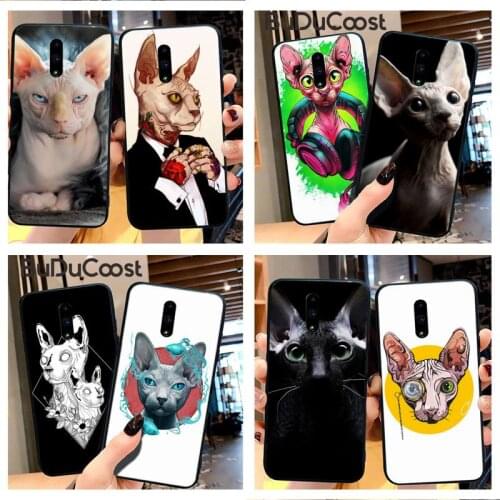 Riccu Black Sphynx Cat Phone Case For Redmi Note 8 8A 7 6 6A 5 5A 4 4X 4A Go Pro Plus Prime