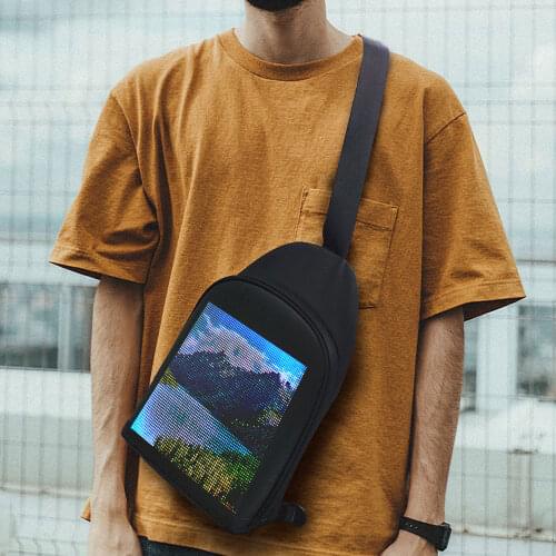 LED Display Screen Dynamic Backpack Walking Advertising Light Bag Wireless Wifi APP Control Outdoor Backpacks Mochilas Men Women