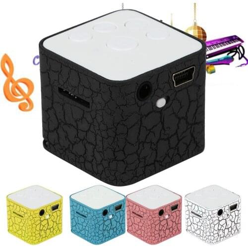 Best Selling Product In 2021 Mini Card MP3 Water Cube LED Colorful External Mp3 Player Support TF Card