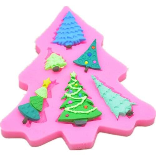 Christmas Tree Silicone Cake Mold Decorating Tools Fondant Mold Cupcake Cake Baking
