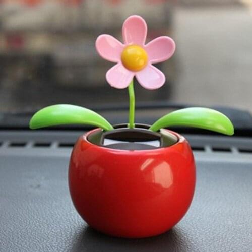 Solar Dancing Flower Decoration Solar Powered Dancing Swinging Animated Flower Toy Car Styling Home Decoration Home Garden
