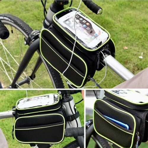 Bicycle Front Touch Screen Phone Bag On The Frame Mountain Bike Top Tube Bag Cycle Bag For Bicycle Accessories