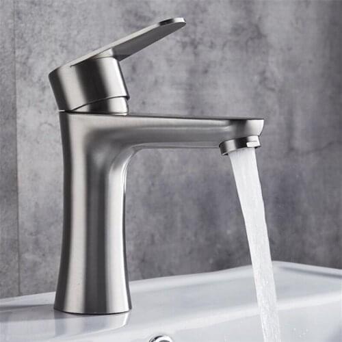 Vidric Stainless steel Bathroom nickel Brushed Basin Faucet Hot & Cold Water Mixer Tap Torneira Sink Faucet